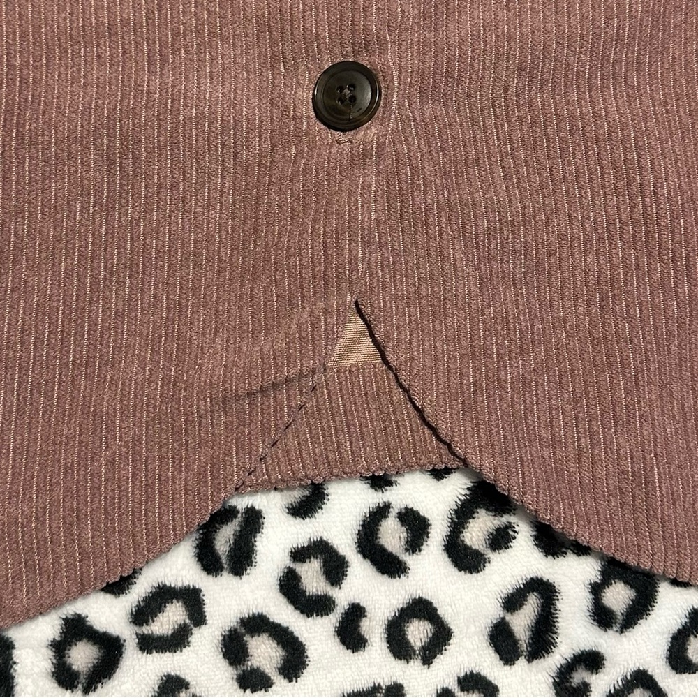 Madewell V-Neck Corduroy Blouse in Mauve - Picture 5 of 6